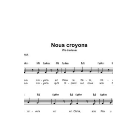 Nous croyons - Graham Kendrick