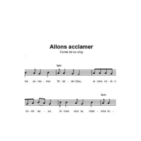 Allons acclamer - Chris Bowater