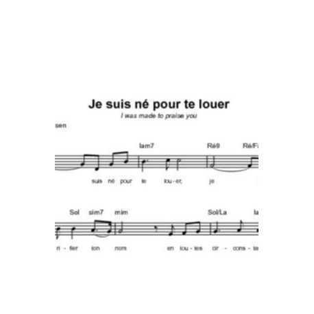 Je suis né pour te louer - Chris Christensen