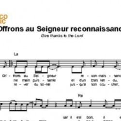 Offrons au Seigneur reconnaissance - Chris Tomlin