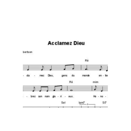 Acclamez Dieu - Judith A. Robertson