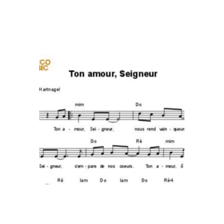 Ton amour, Seigneur - Jean-Hugues Hartnagel