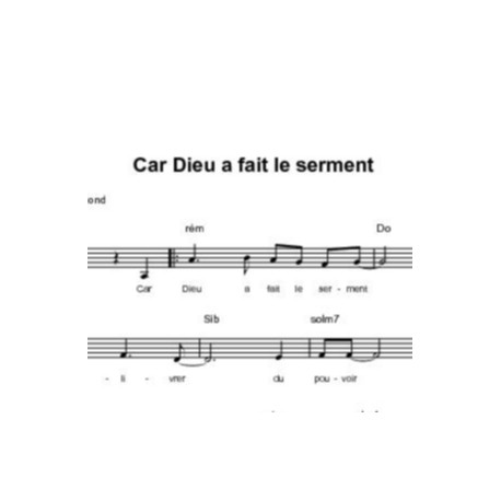 Car Dieu a fait le serment - Sylvain Freymond
